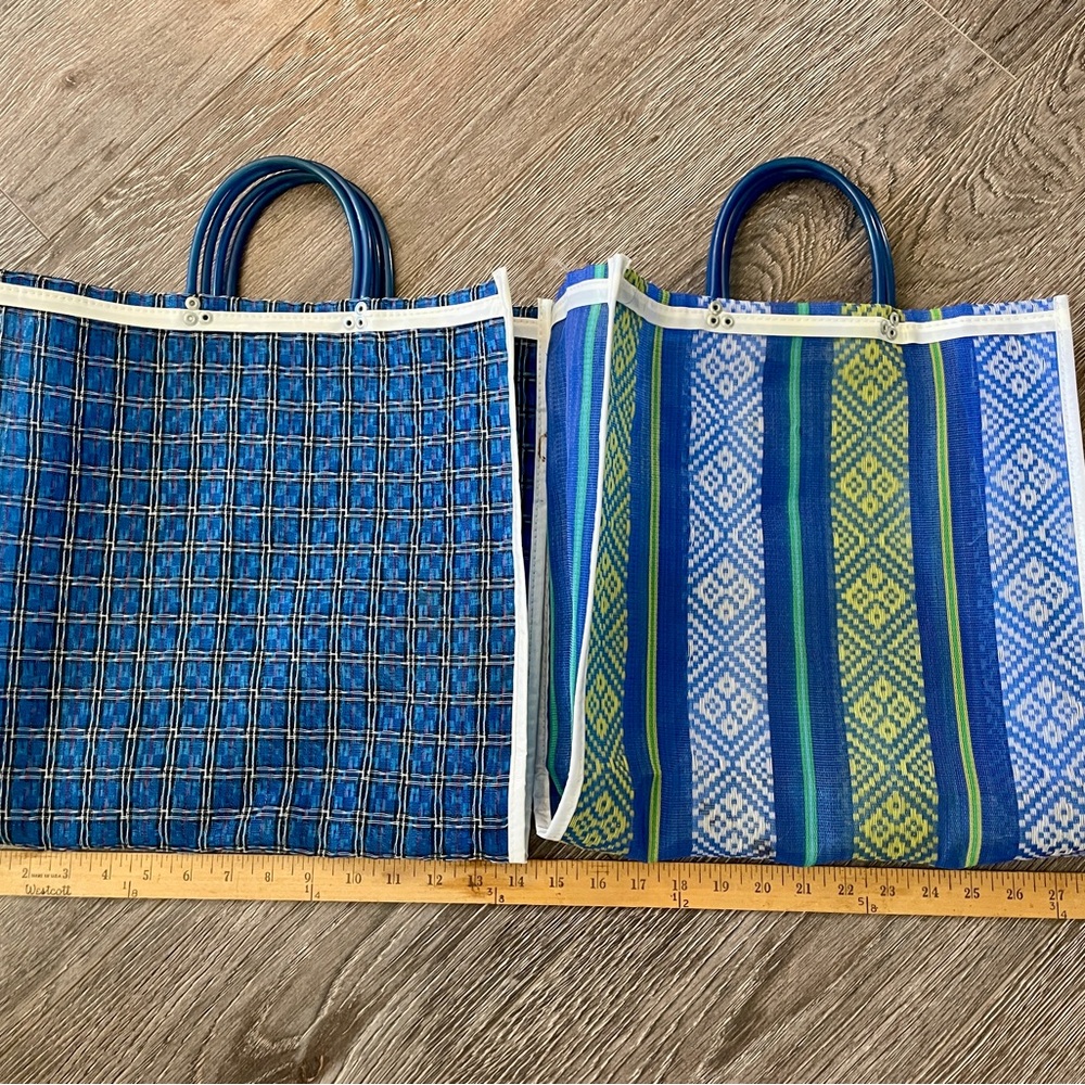 Two Mexican Patterned Market Bags - Picture 5 of 6